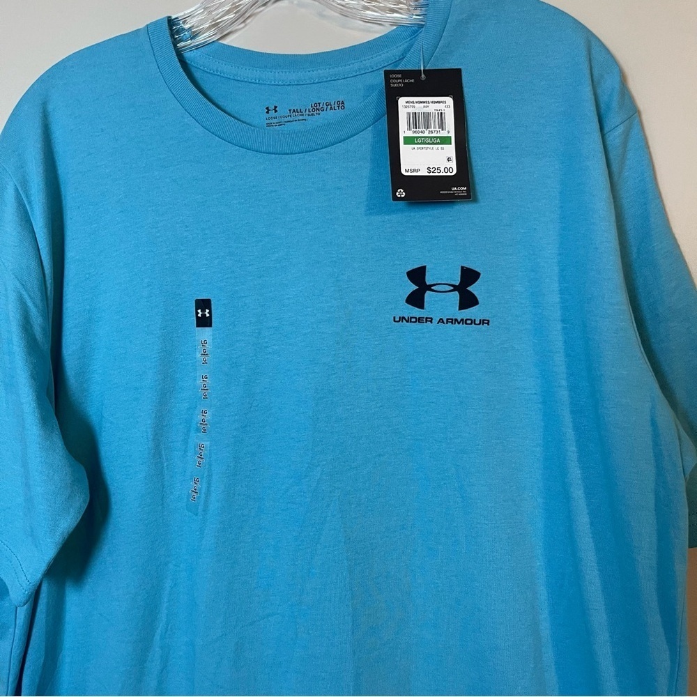 Under Armour Men's Light Blue Short Sleeve Tee - Picture 2 of 7